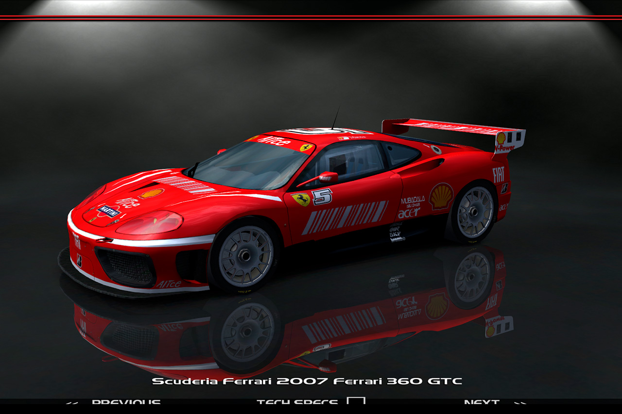Scuderia Ferrari 2007, Ferrari 360 Gtc #7005, Driven By Felipe Massa